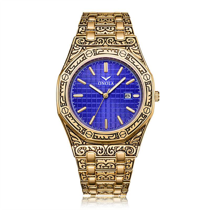 ONOLA Antique Steel Band Waterproof Men's Quartz