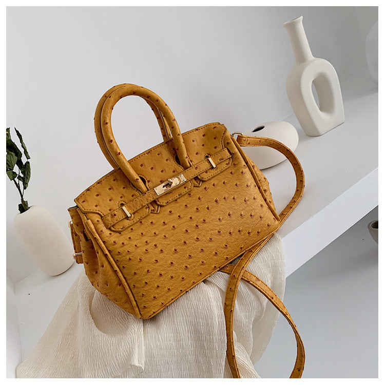 Elite Collection Ostrich Pattern Handbag