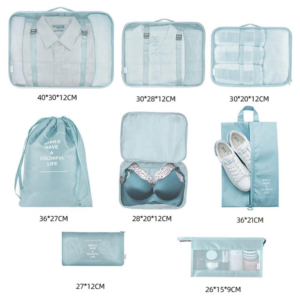 8-piece Set Luggage Travel Storage Packing Cube Bag