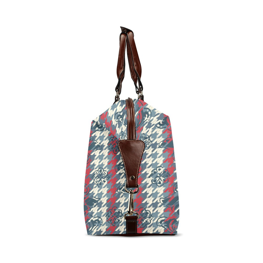 Houndstooth Design Flight Bag