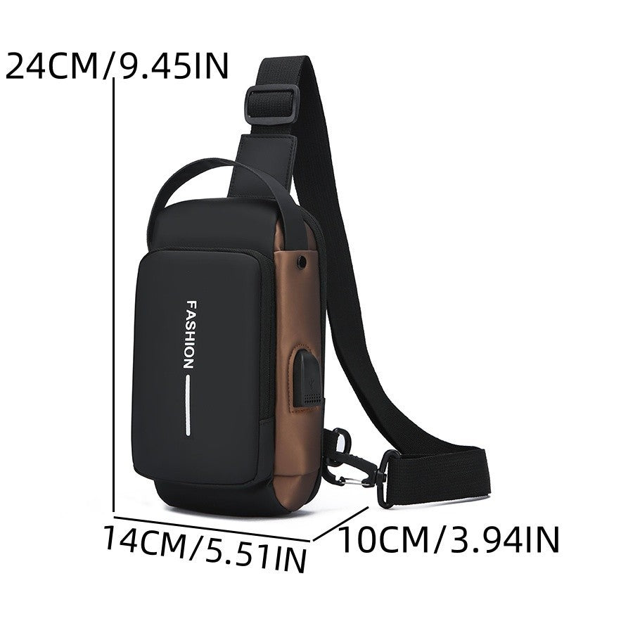 BLP Exceptional Antitheft Crossbody Bag-USB, Waterproof And Abrasion-resistant