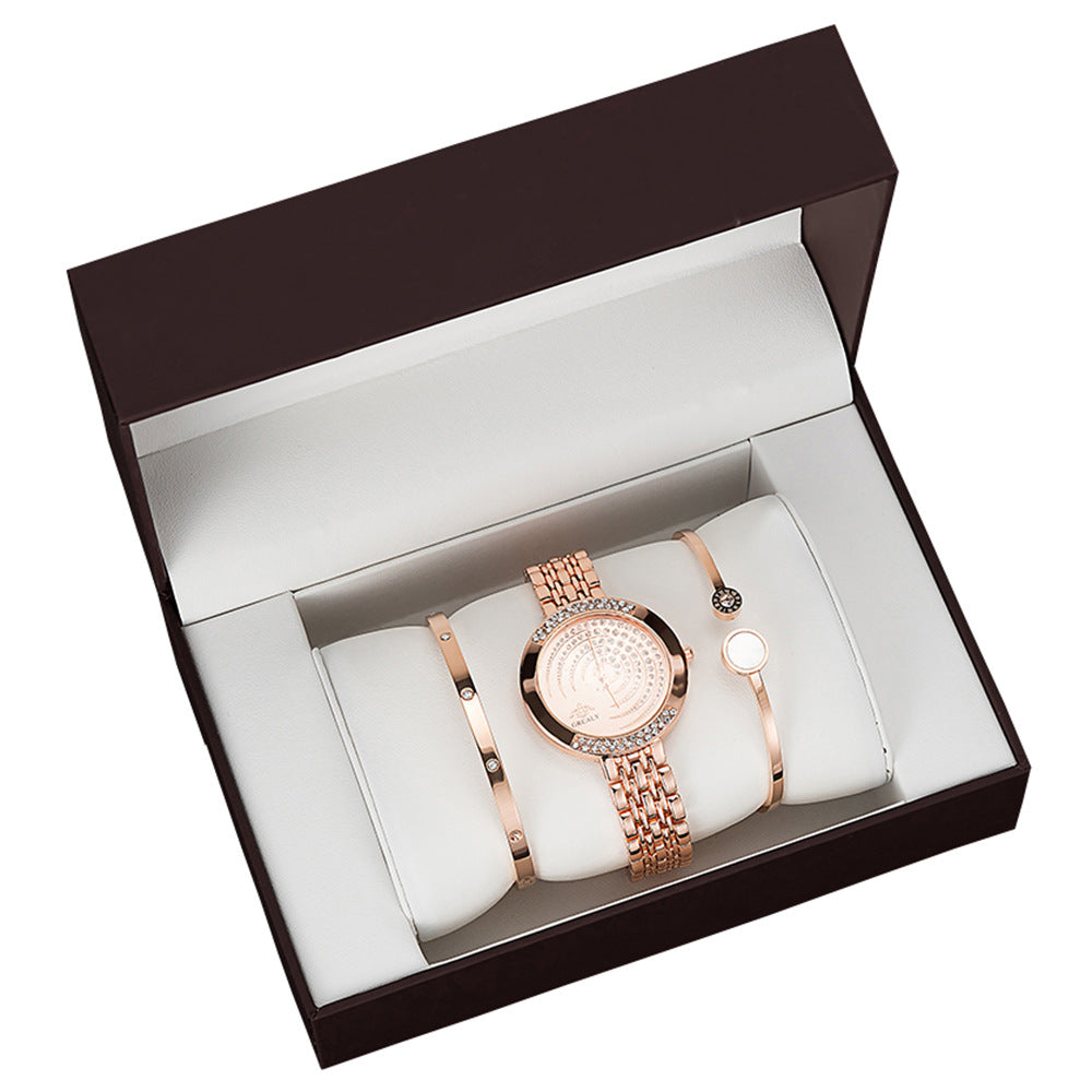 Diamond Circle Women's Watch Gift Set