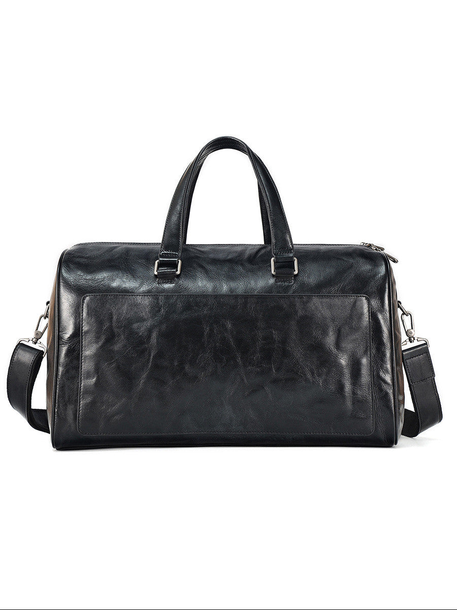 Crazy Horse on Wheels Leather Portable Travel Bag