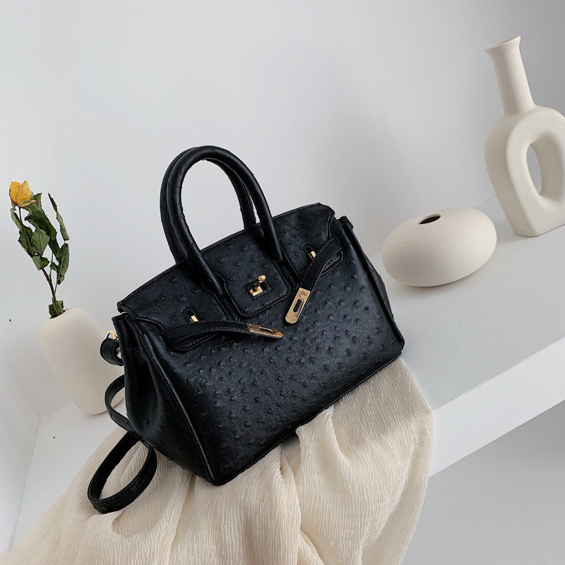 Elite Collection Ostrich Pattern Handbag