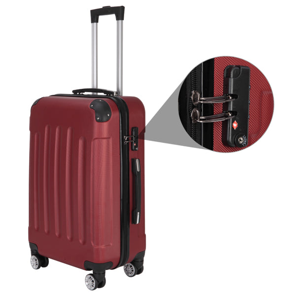 BLP Hard Sided 3-in-1 Swivel, 4 Corner Protectors, 20in 24in 28in, Suitcase Set