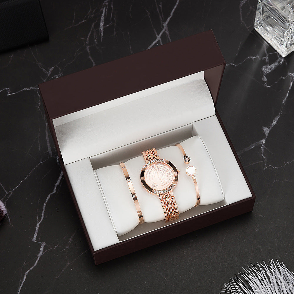 Diamond Circle Women's Watch Gift Set