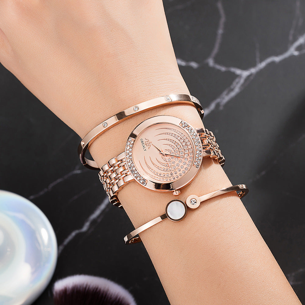 Diamond Circle Women's Watch Gift Set