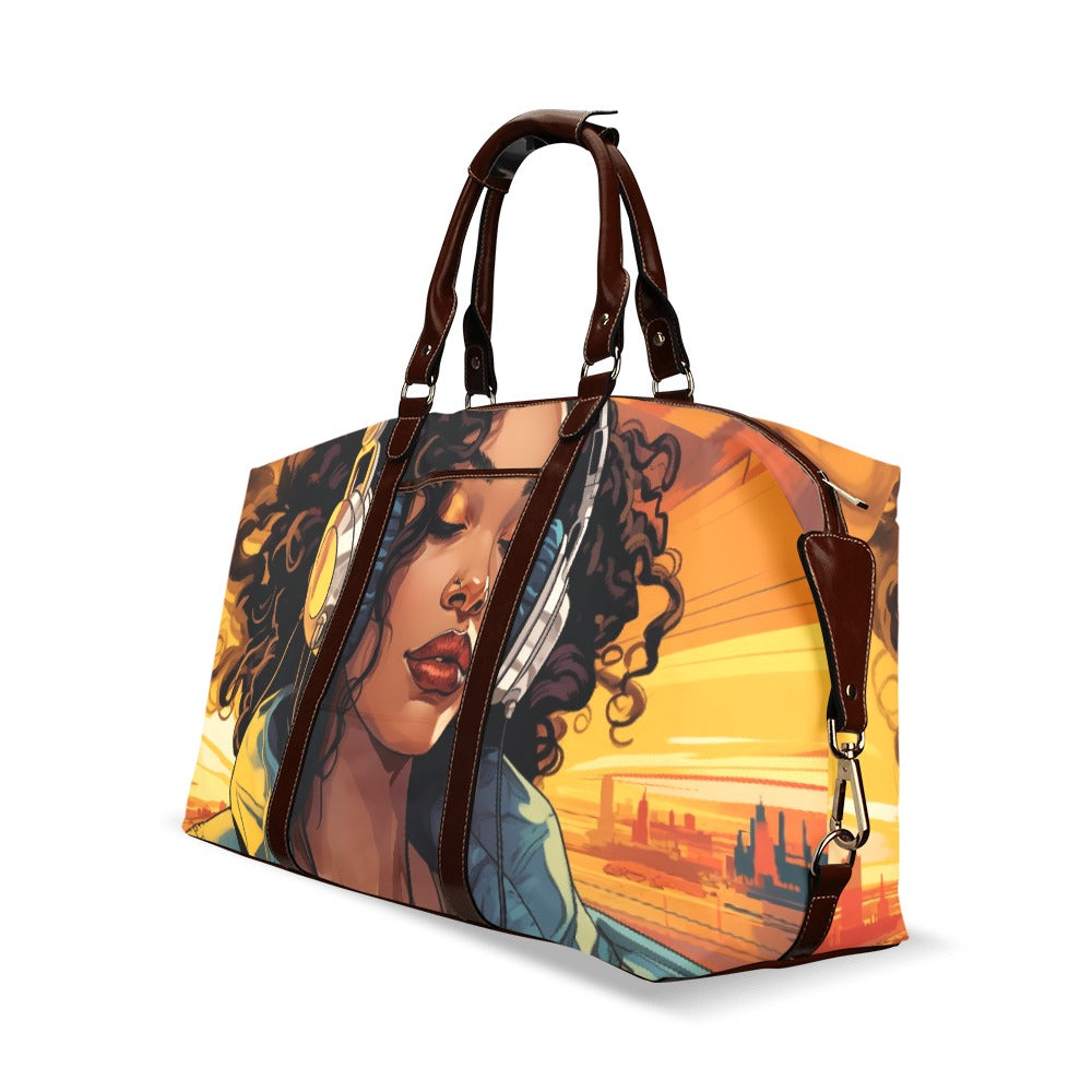 Woman Radio Host Flight Bag