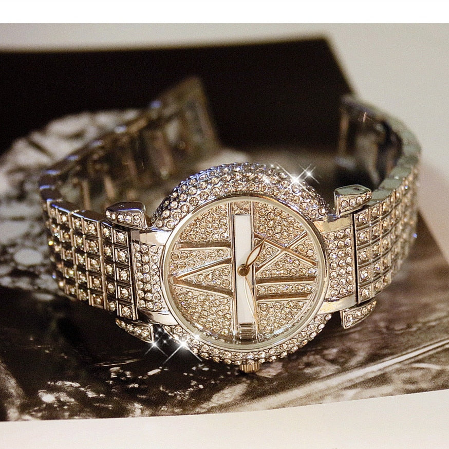 SISTER Diamond Women Quartz Watch, Stainless Steel Bracelet