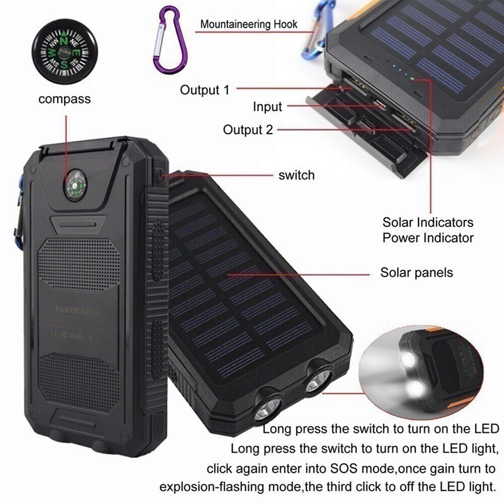 10000000mAh Solar Power Bank