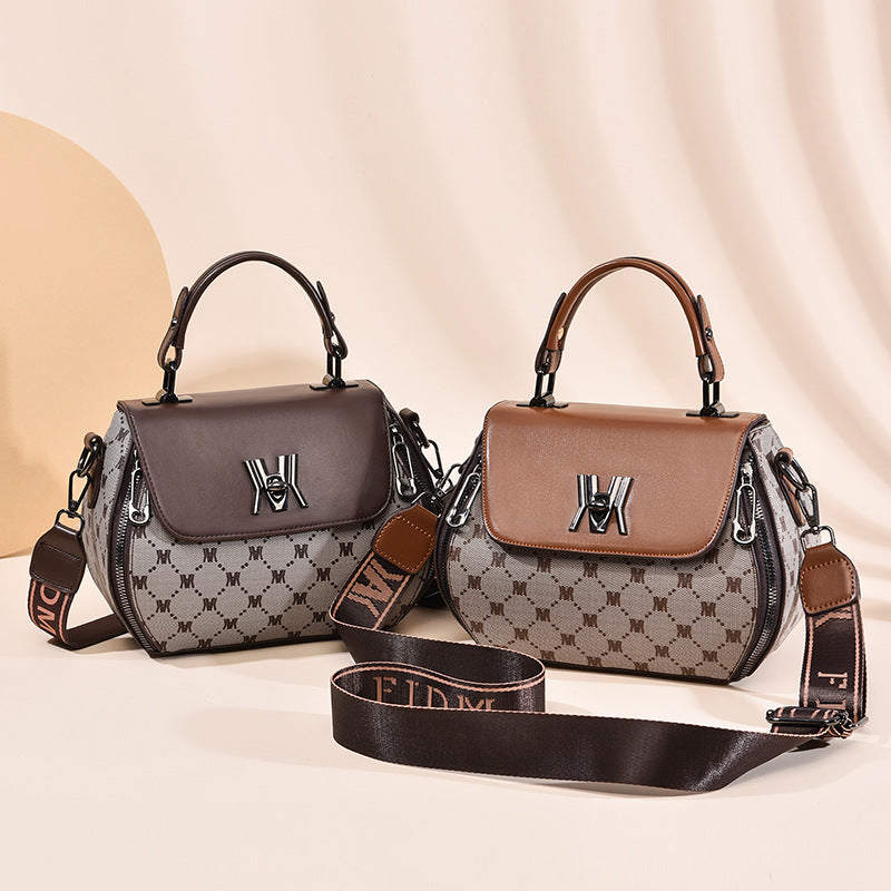 Signature M Printed Handbag