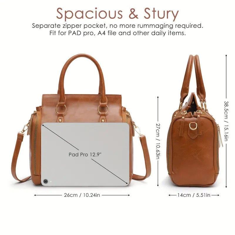 Multi-Purpose Leather Handbag