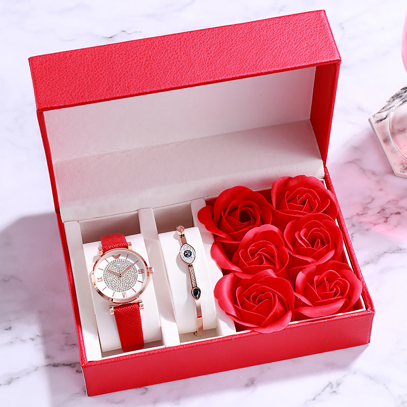 Valentine's Leather Watch Gift Set