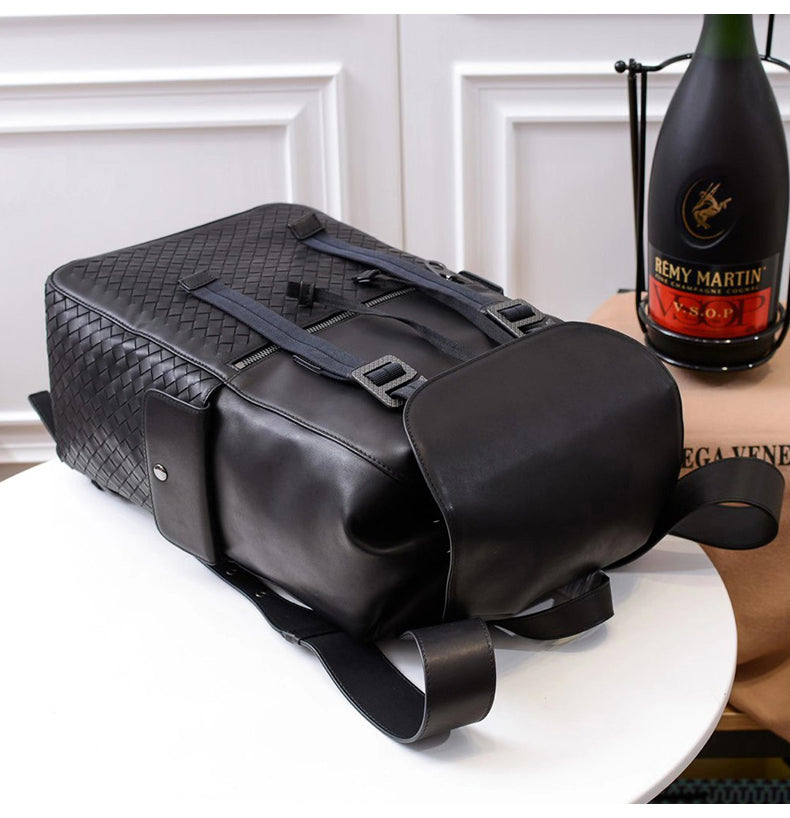 Leather Braided Backpack