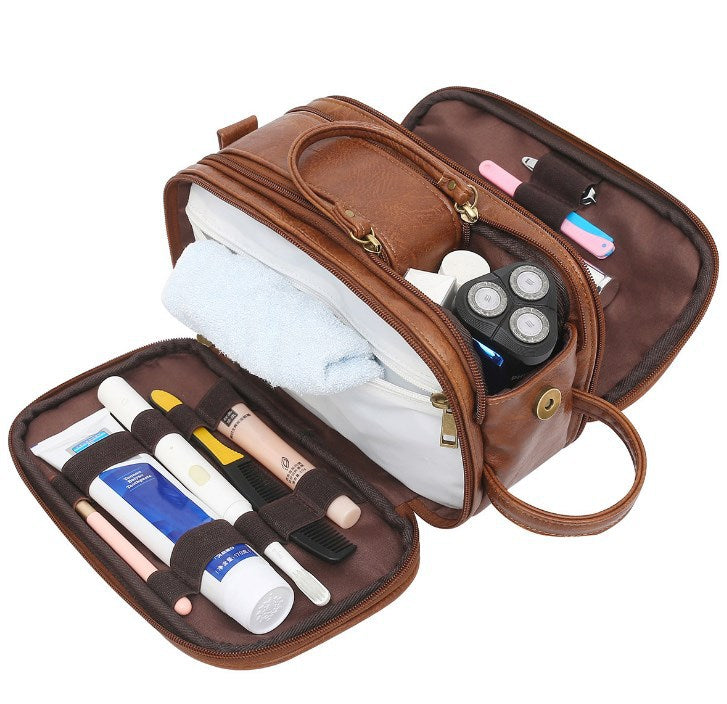 Men's Leather Toiletry Bag