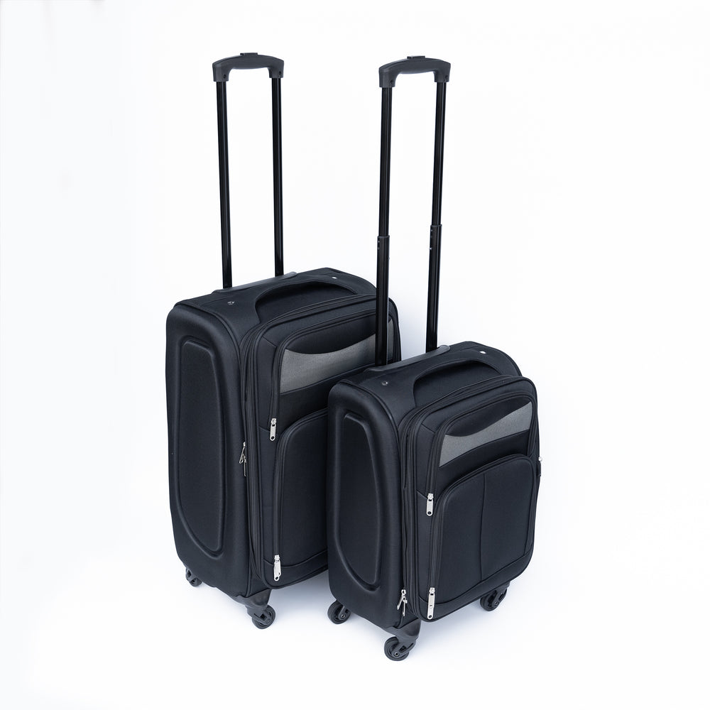 FLIGHT CREW ELITE 20" 24"  Two-piece Suitcase Set Universal Wheel BLACK