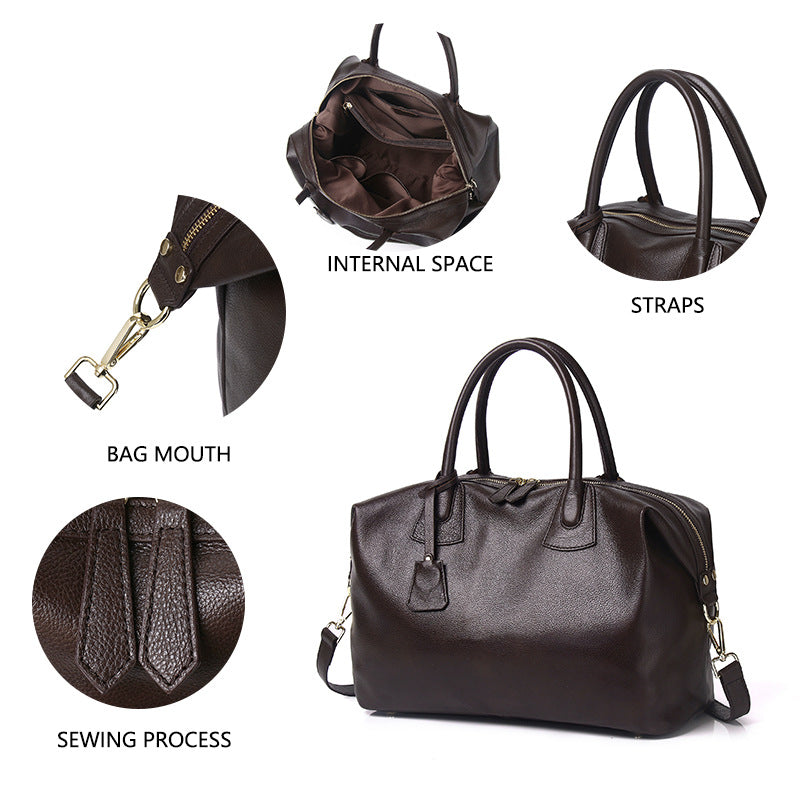 Love & Happiness Genuine Leather Tote Bag