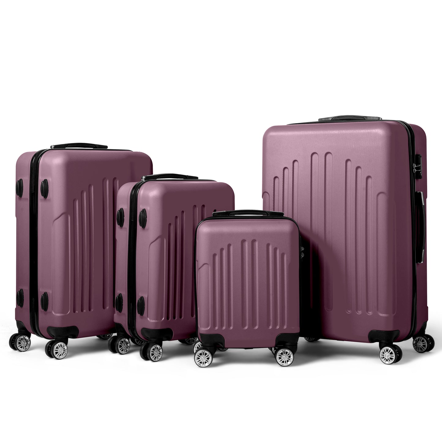 Vertical Striped Four In One Suitcase Set