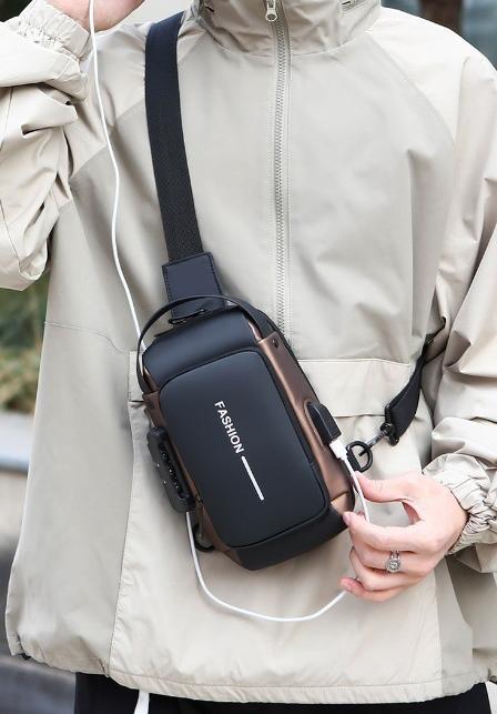 BLP Exceptional Antitheft Crossbody Bag-USB, Waterproof And Abrasion-resistant