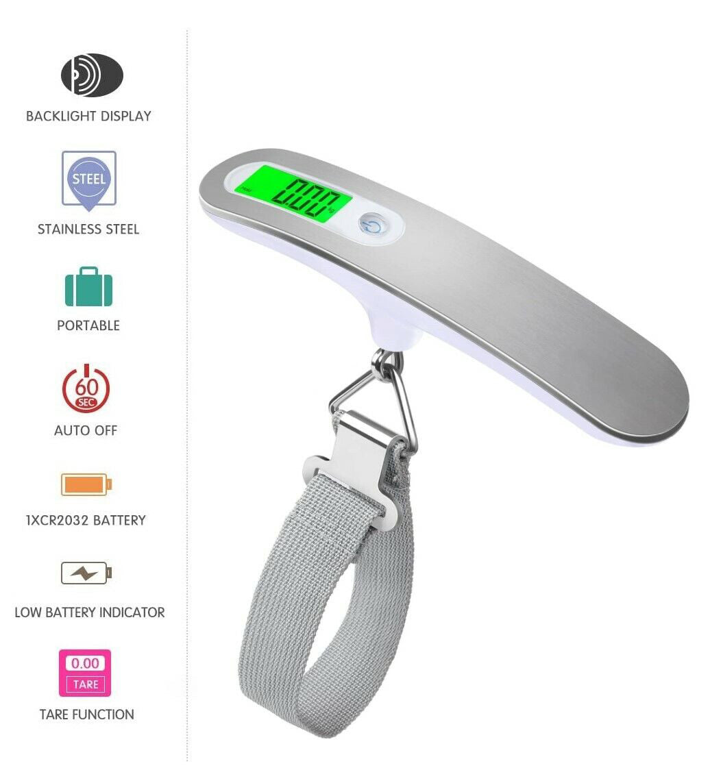 Portable LCD Digital Hanging Suitcase Baggage Travel Scale With Belt For Electronic Weight Tool 50kg/110lb