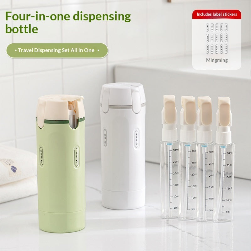 4 In 1 Travel Dispenser Portable Travel Bottles, Leakproof Travel Container For Body Wash Shampoo Conditioner Lotion