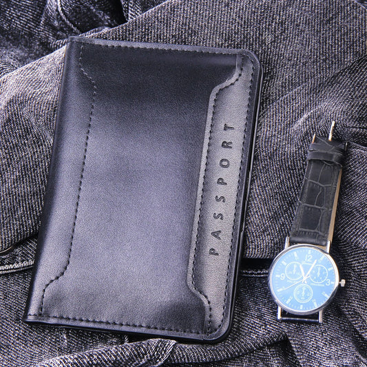 Leather Travel Multi Card Passport Protector