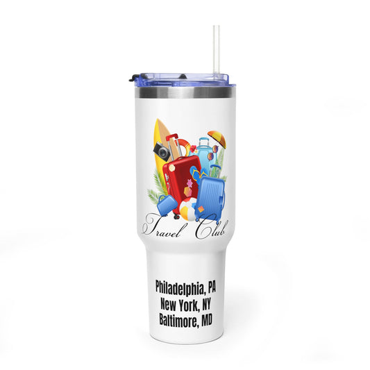 Travel Club 40oz Vacuum Tumbler — Personalized Cities List