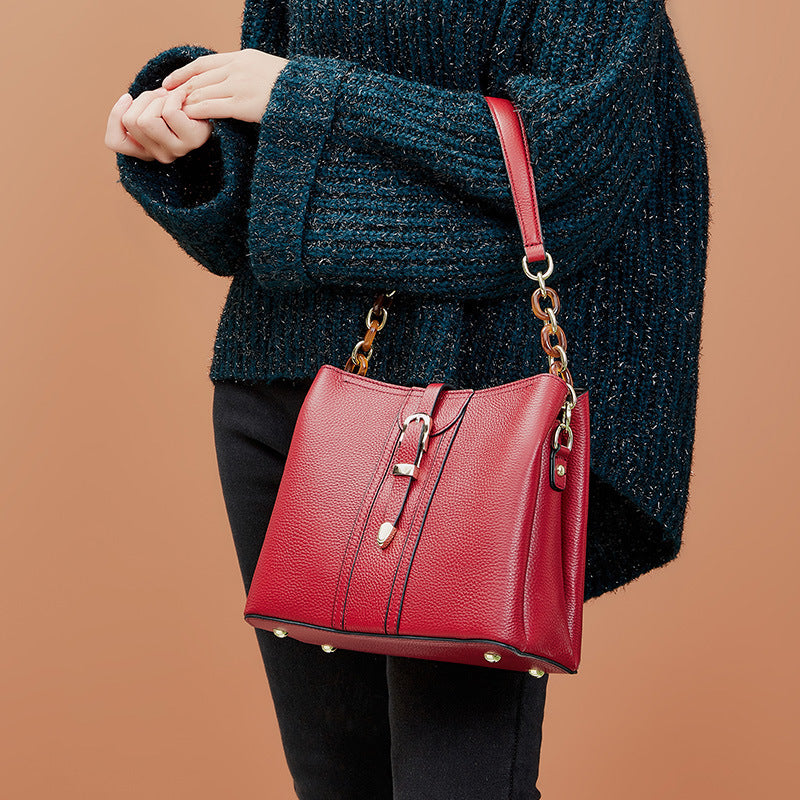 Exceptional Inspired Leather Bucket Bag