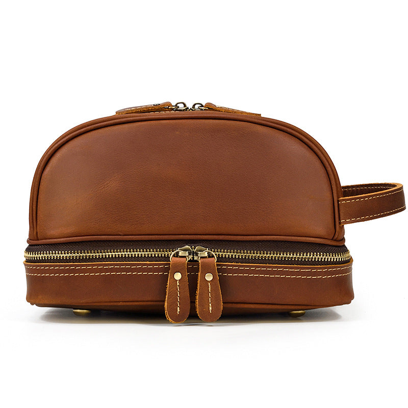 Leather Men's Travel Toiletry Bag
