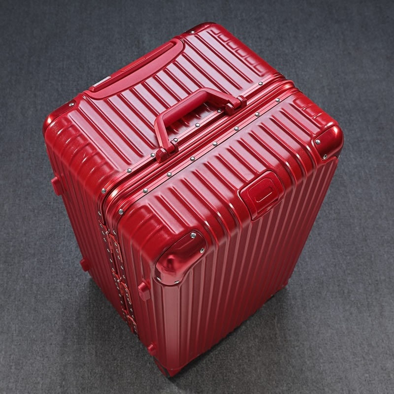 Exceptional Extra-large Capacity 20" Aluminum-frame Hard Shell Suitcase; No Zip