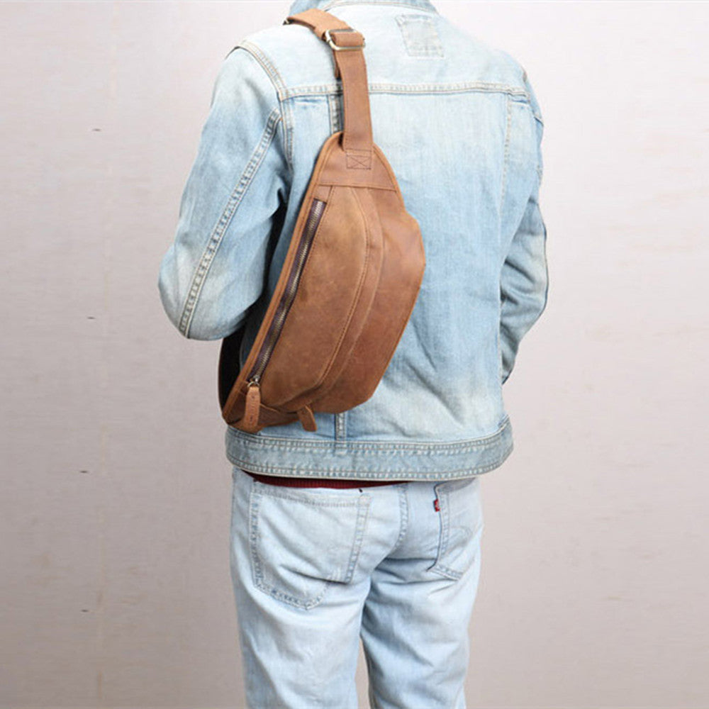 Leather Sports Crossbody Bag