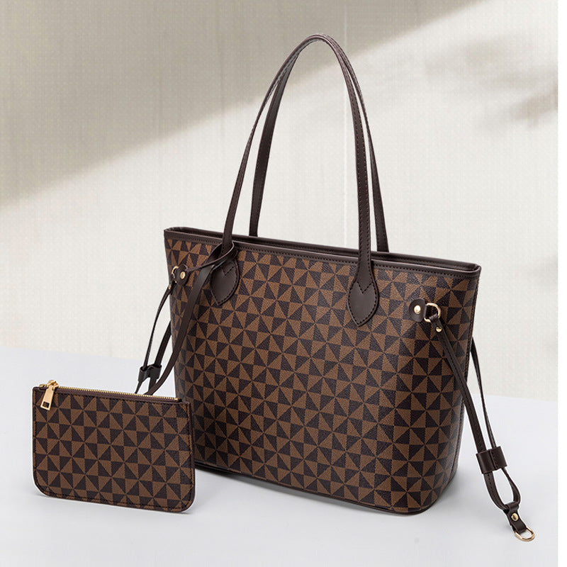 Satchel Shoulder Bag 2pcs with Small Wallet