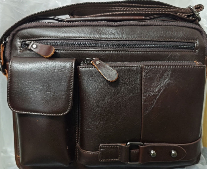 Genuine Leather Business Commuter Travel Bag