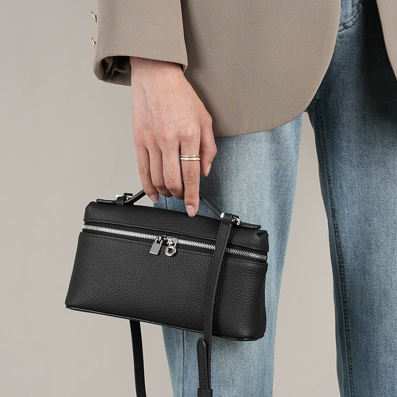 Exceptional Women's First Layer Cowhide Portable Box Hand Bag