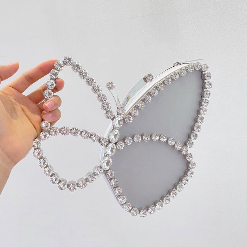 Fashionable Diamond Butterfly Clutch