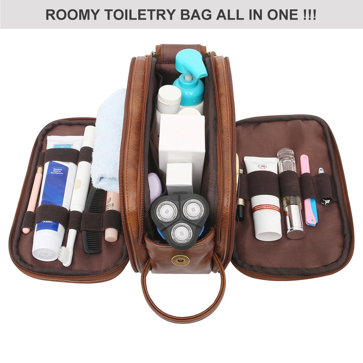 Men's Leather Toiletry Bag