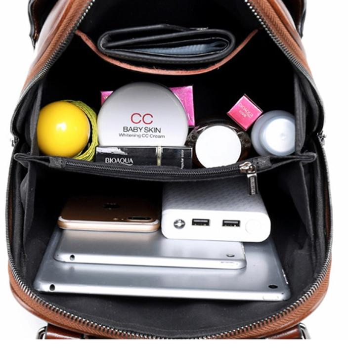 Signature V Inspired Series Genuine Leather Backpack