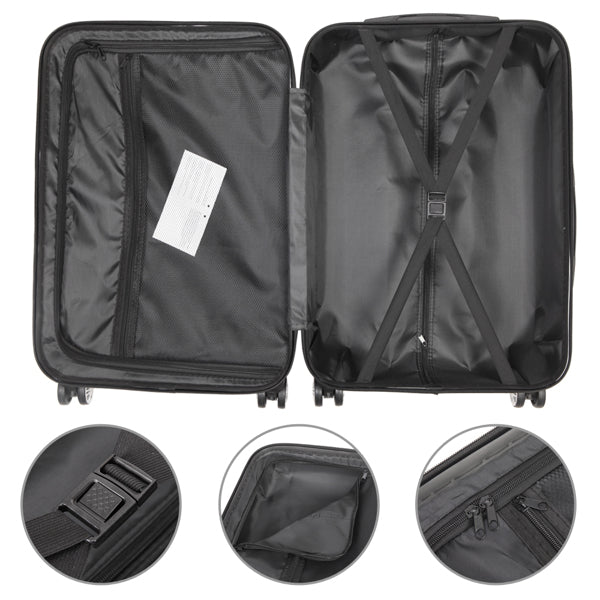 BLP Hard Sided 3-in-1 Swivel, 4 Corner Protectors, 20in 24in 28in, Suitcase Set