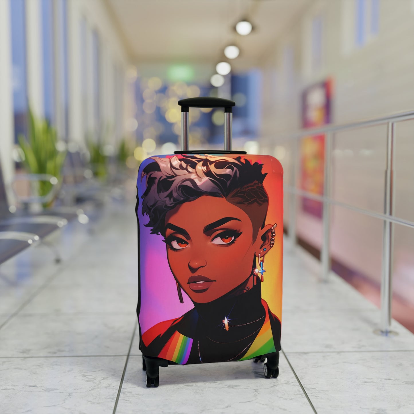 Stylish Portrait Luggage Cover