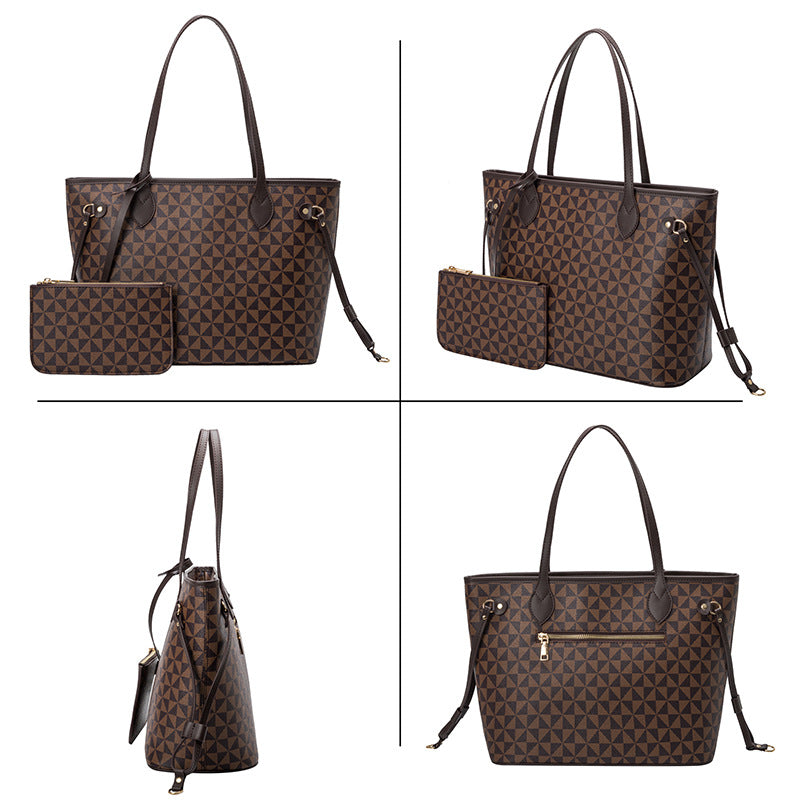 Satchel Shoulder Bag 2pcs with Small Wallet