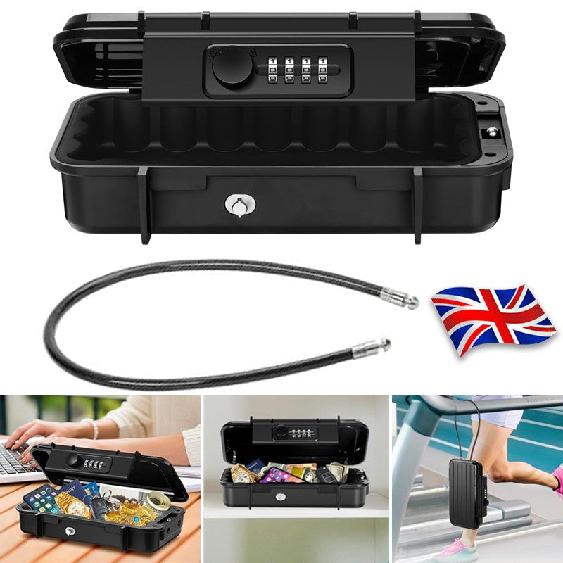 Portable Safe Box Combination Security Case Travel With Code Waterproof Lockbox
