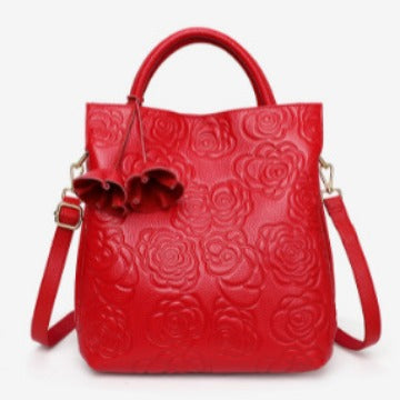 Exceptional DELTA RED Ladies Genuine Leather Hand Bag
