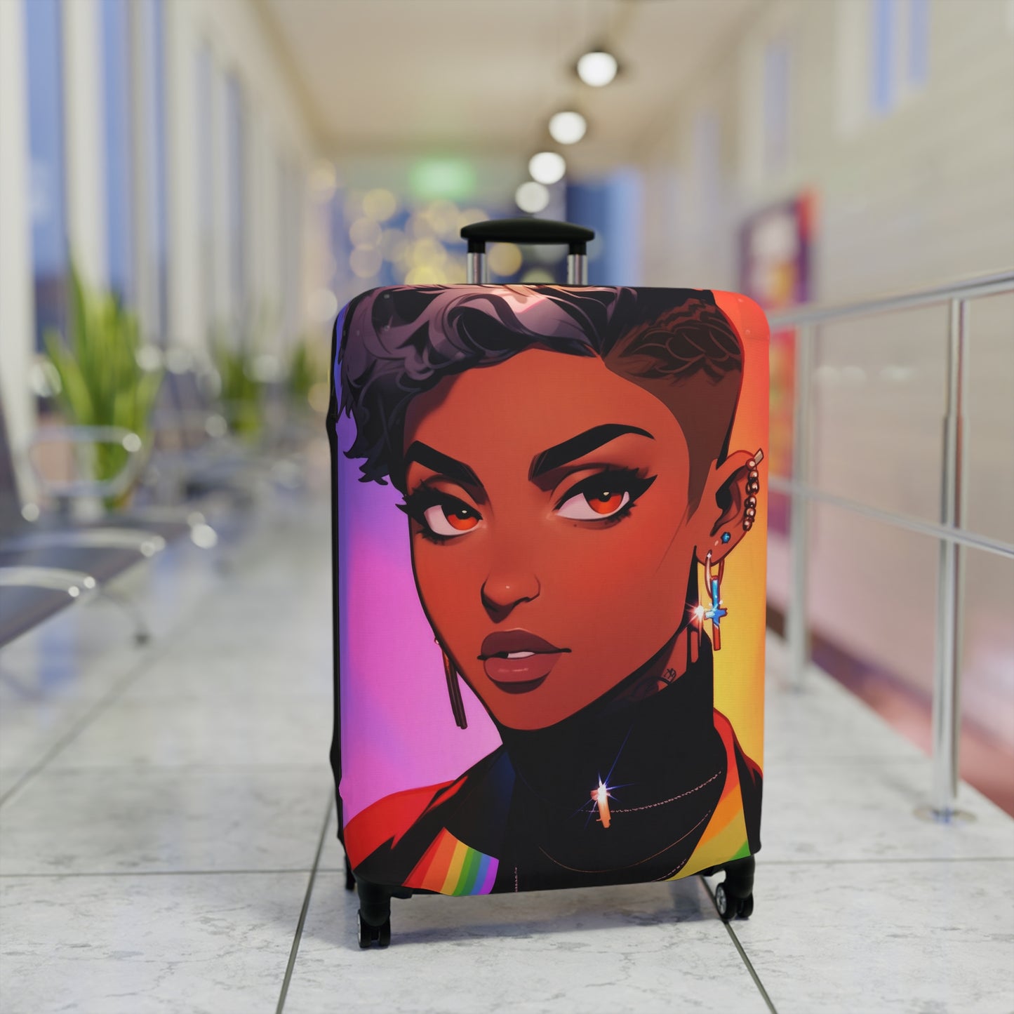 Stylish Portrait Luggage Cover
