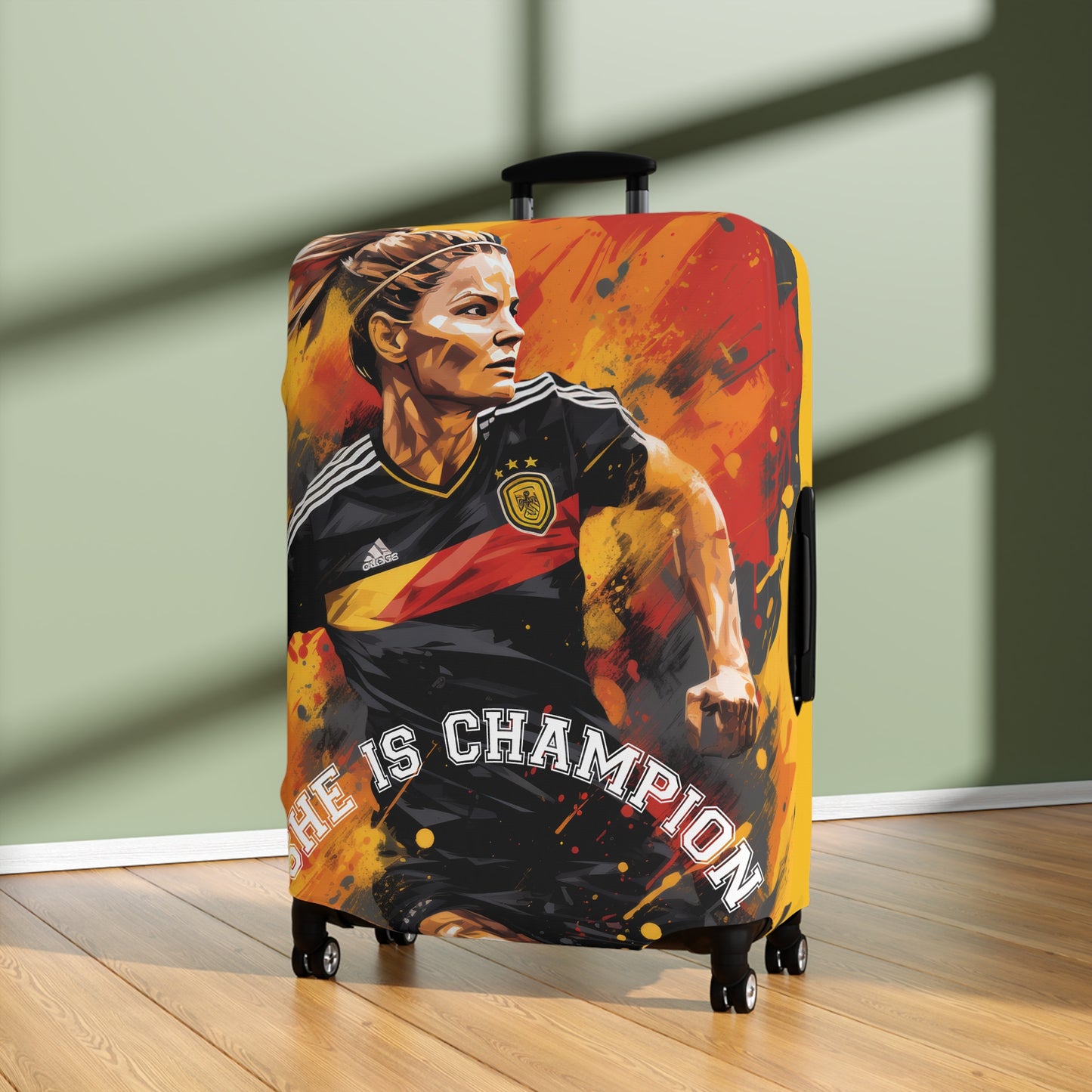Soccer Player Luggage Cover