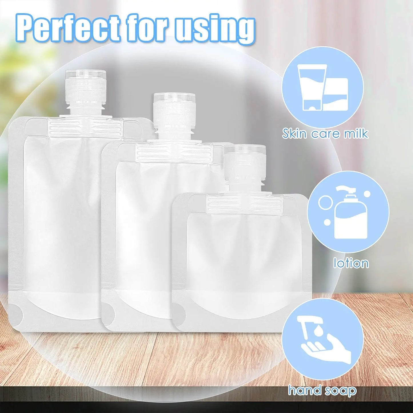 Transparent Travel Refillable Pouches