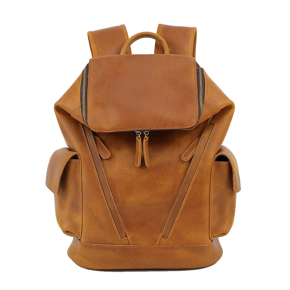 NEW YORK GENUINE LEATHER Men's Leisure Travel Backpack