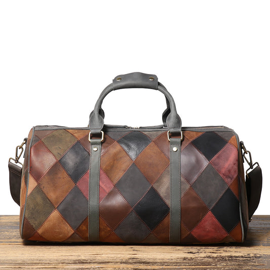 MR. MITCHELL II Genuine Leather Travel Duffle Bag