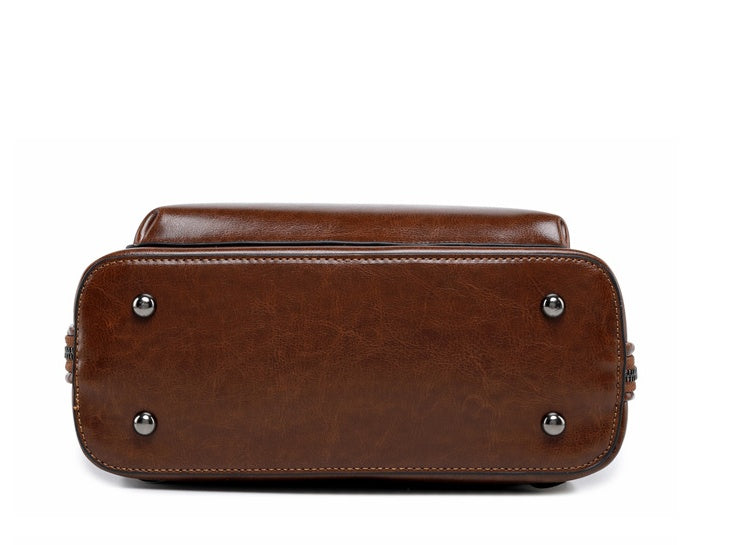 Signature V Inspired Series Genuine Leather Backpack