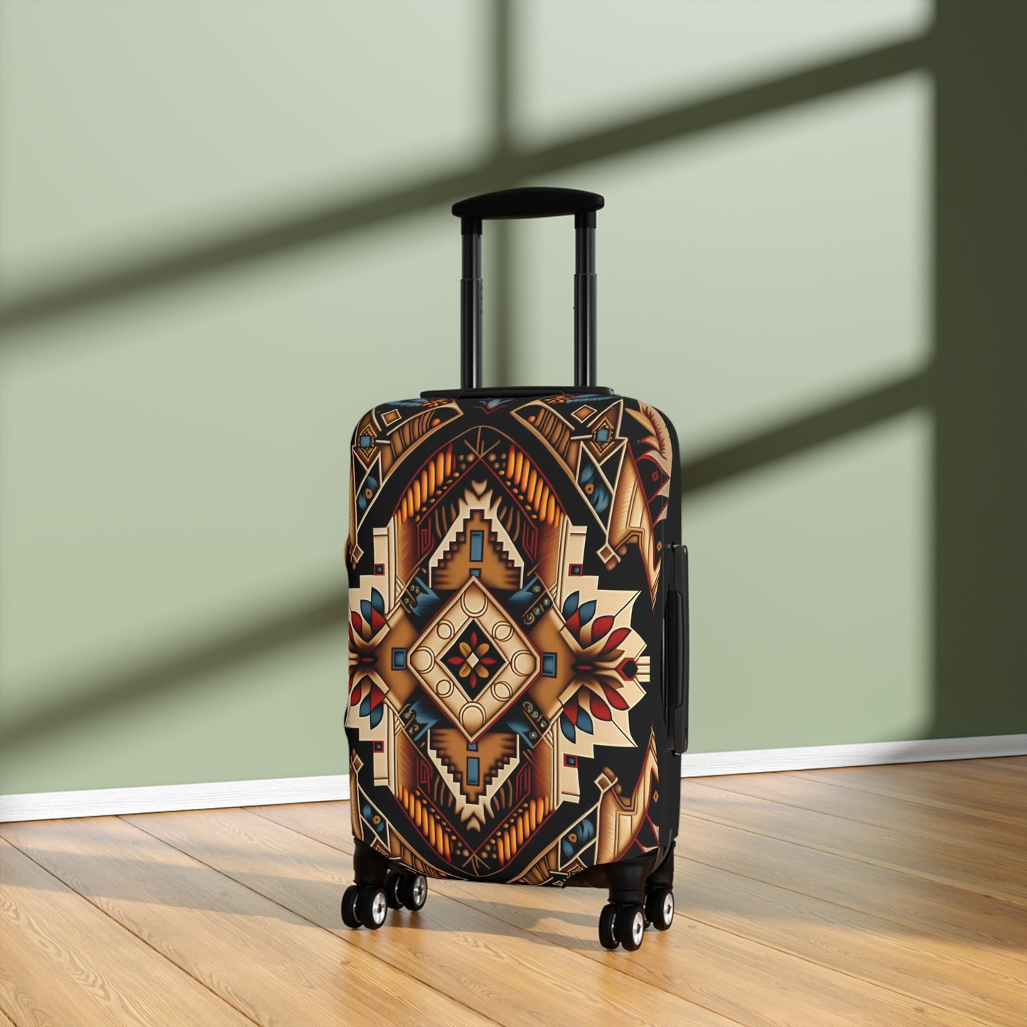 Geometric Aztec Luggage Cover — Tribal Travel Protector