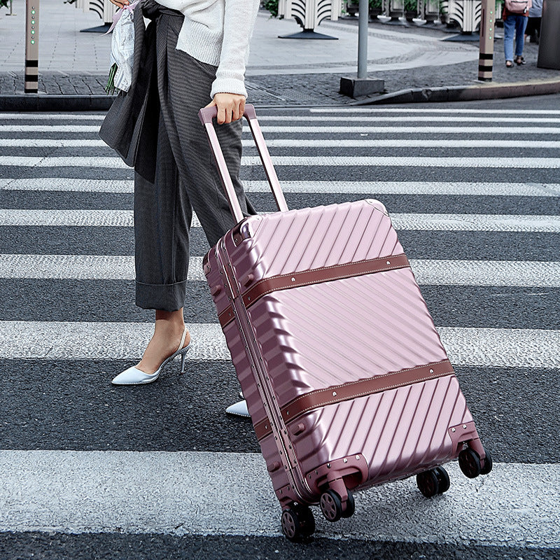 No-Zip 20" 24" Aluminum Hard Shell Suitcase